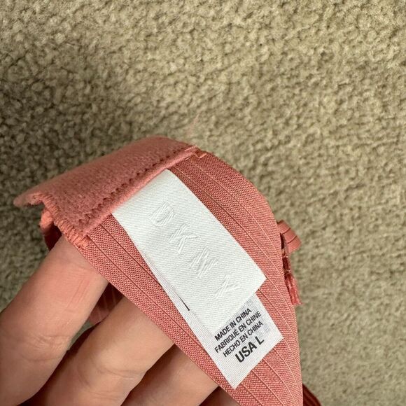 DKNY Nightfall Bralette Size Large Blush Pink Sheer Lace Wireless Bra NEW - Picture 9 of 11